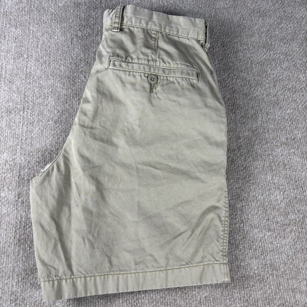 Uniqlo Mens Chino Shorts Size S Khaki Beige Cotton Drawstring Casual 7" Inseam